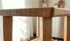 Steel and wood kitchen island with end-grain maple top and welded powder-coated steel frame